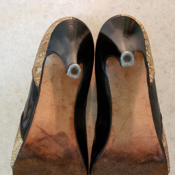 Authentic vintage black patent leather and python/reptile shoes - Picture 9 of 15